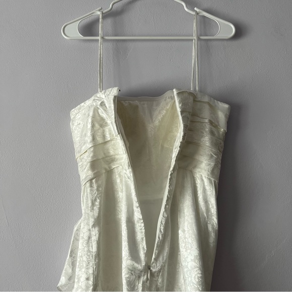 RONNY KOBO June Draped Cocktail Satin Floral Jacquard Mini Dress - Picture 9 of 12